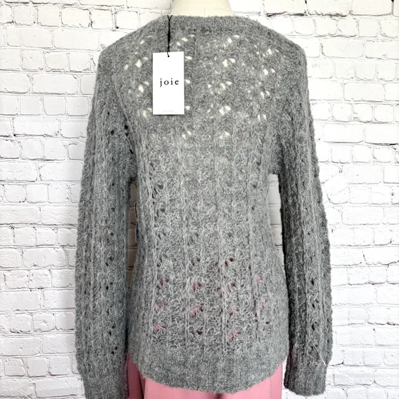 JOIE Despoina Gray Long Sleeve Alpaca Wool Blend Sweater--NWT—XL - Picture 8 of 16